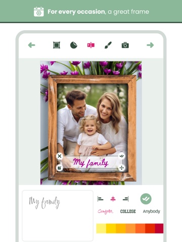 Custom your pics and cards iPad screenshot