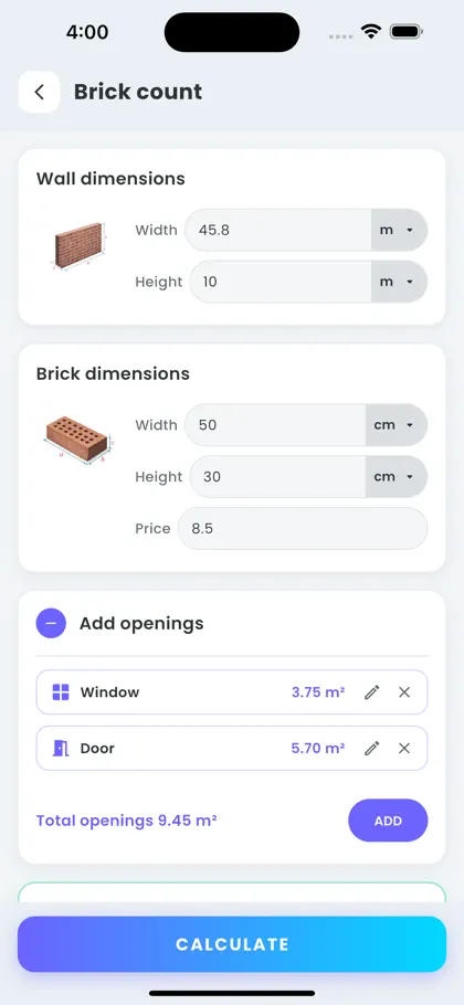 Captura 3 de 5 de Construction Calc & Estimate