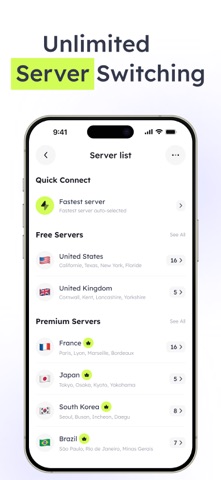 Binwiz VPN - Private VPN App iPhone screenshot