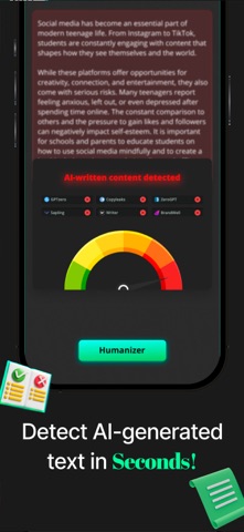 Humbot AI – Humanize AI Text iPhone screenshot