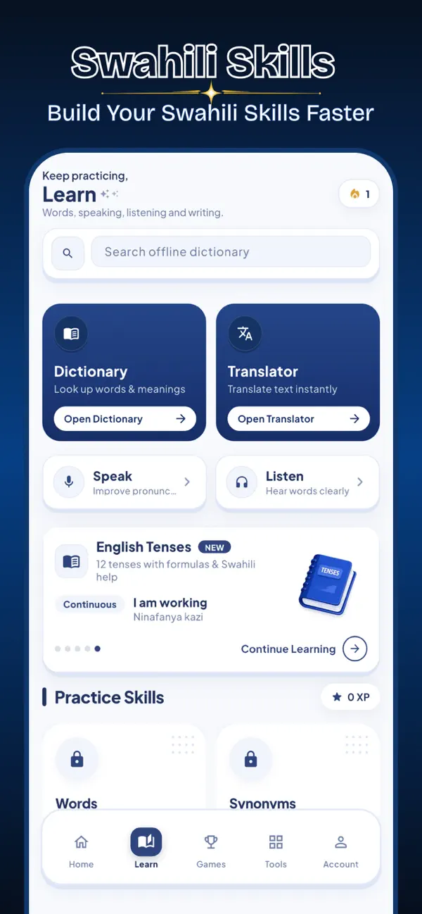 Screenshot #3 pour English Swahili Translator +