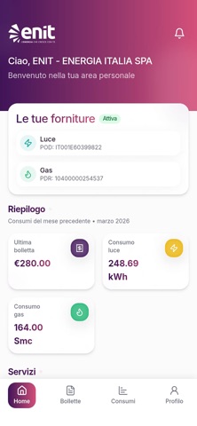ENIT Energia area clienti screenshot