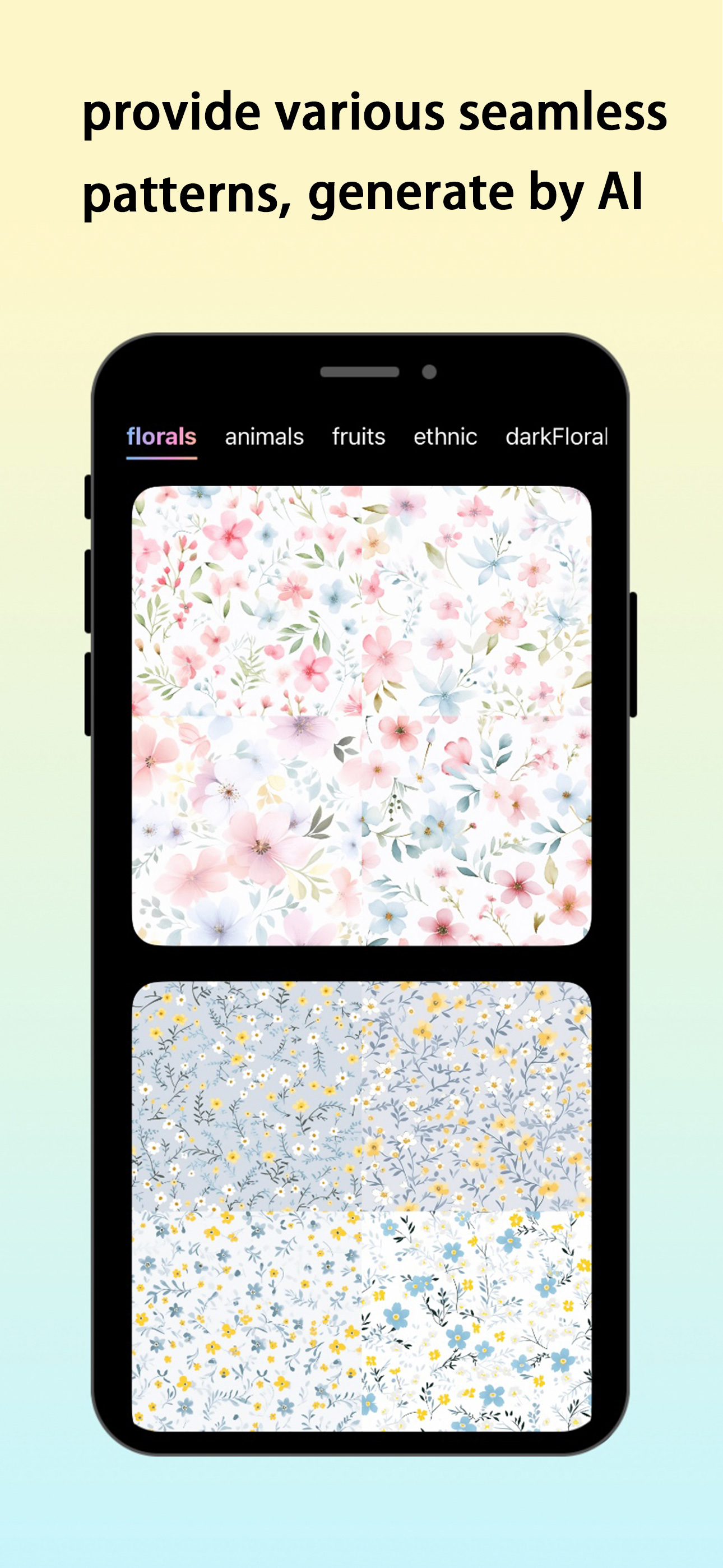 FloralTile -AI flower seamless