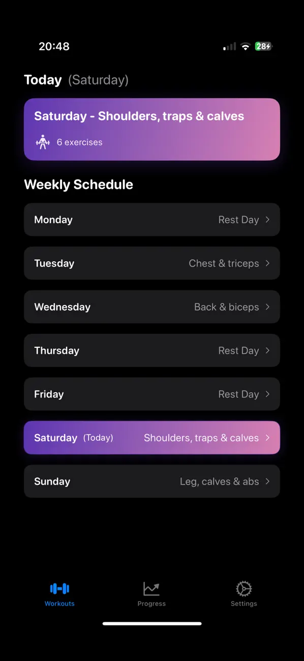 Screenshot #1 pour WorkoutMaker