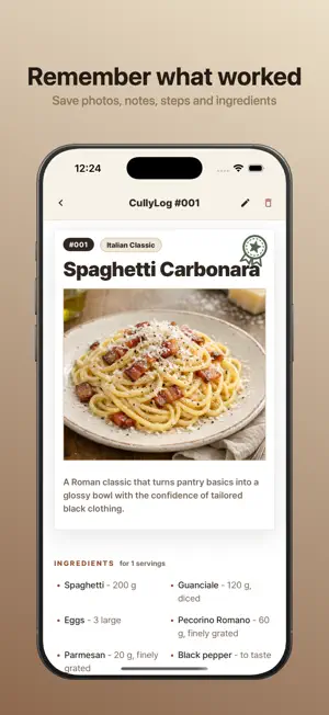 CullyLog - Recipe Book screenshot 2