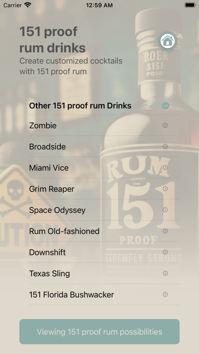 Cabinet Cocktails Screenshot