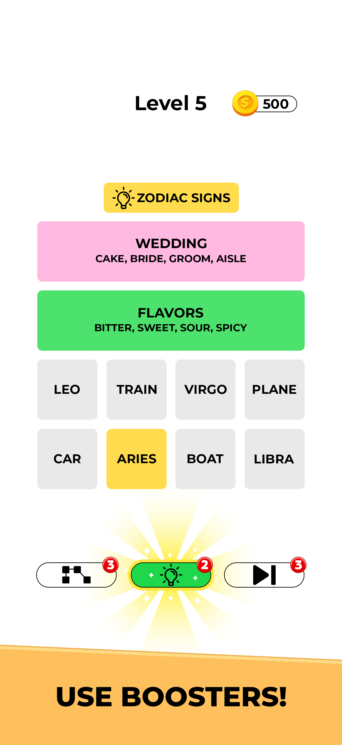 Connections Word Game