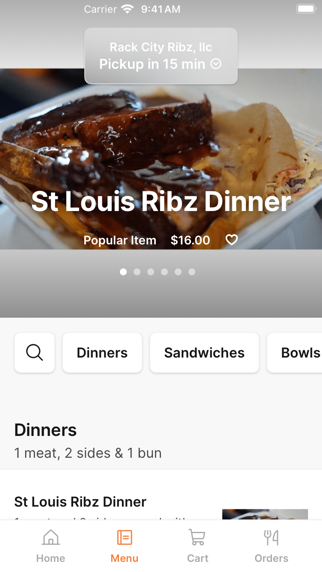 Rack City Ribz, llc iPhone screenshot 2 - Food & Drink app