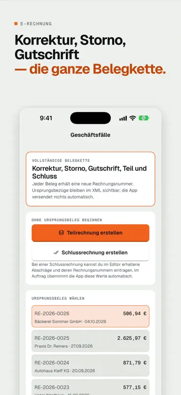 E-Rechnung: Erstellen & Öffnen screenshot 6 of 9