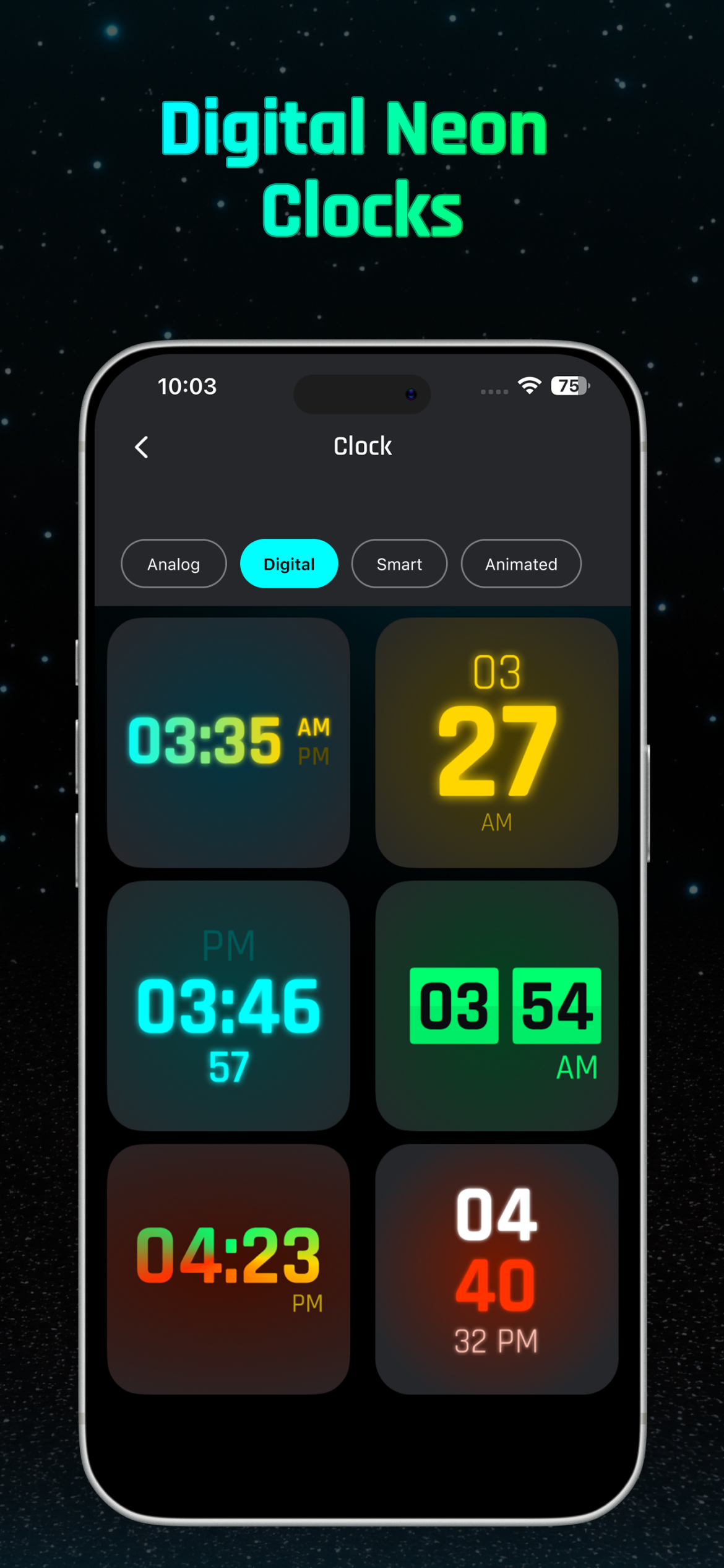 Digital Neon Night Clock screenshot 6