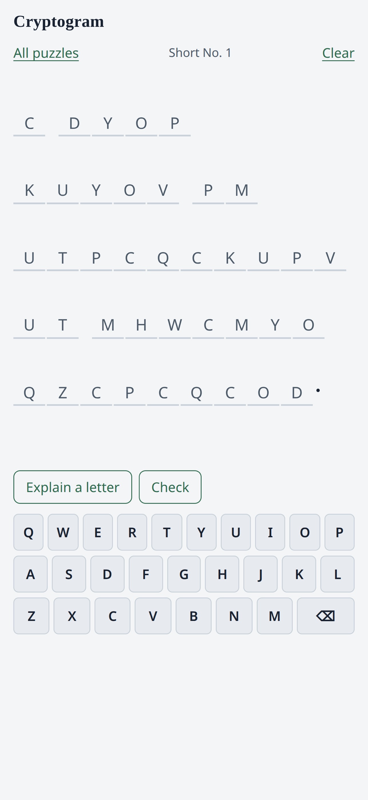 Screenshot 2 of Cryptogram: Quotes from Books