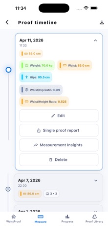 WaistProof: Waist Tracker Screenshot 8 of 10