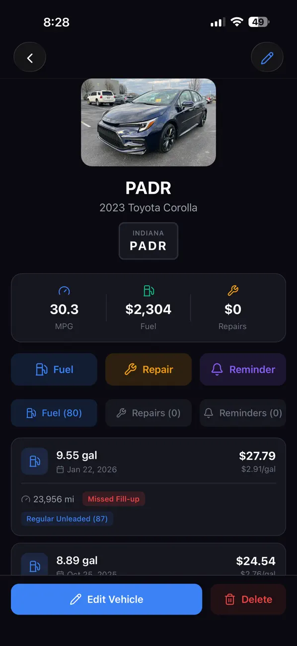 Screenshot #2 pour FuelCarro