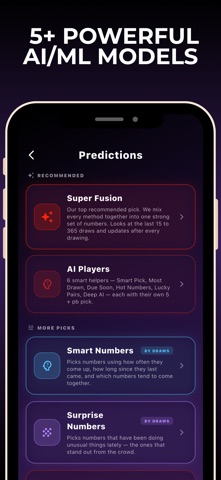 Mega Ball AI Lottery Picks iPhone screenshot