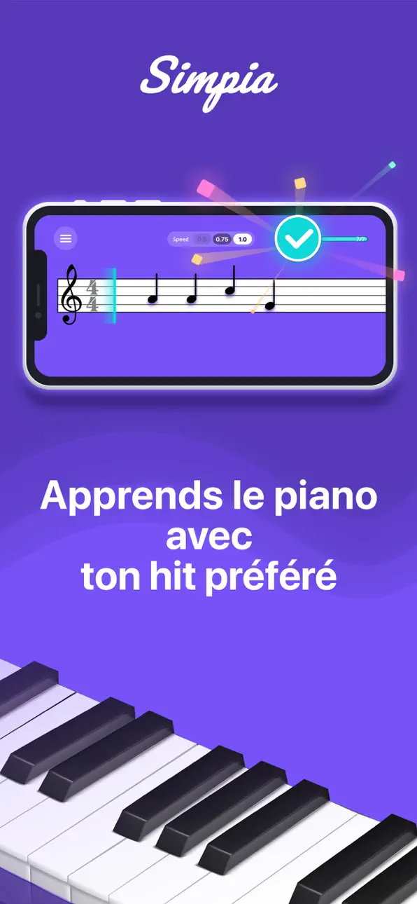Simpia – Learn piano by songs iOS Mod IPA screenshot 1 - iOS app interface