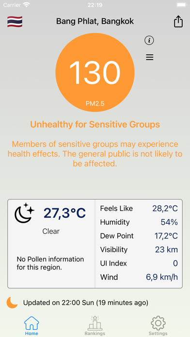 Air Quality & Pollen Tracker Screenshot