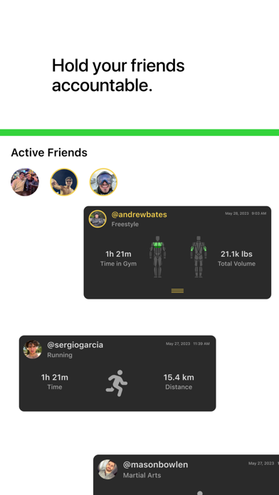 Levels: Social Fitness Network Screenshot