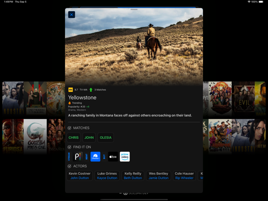 FlickFix - Swipe Match Stream iPad screenshot 5 - Entertainment app