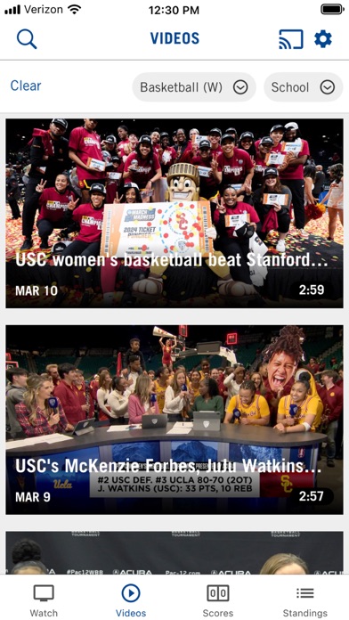 Pac-12 Now Screenshot