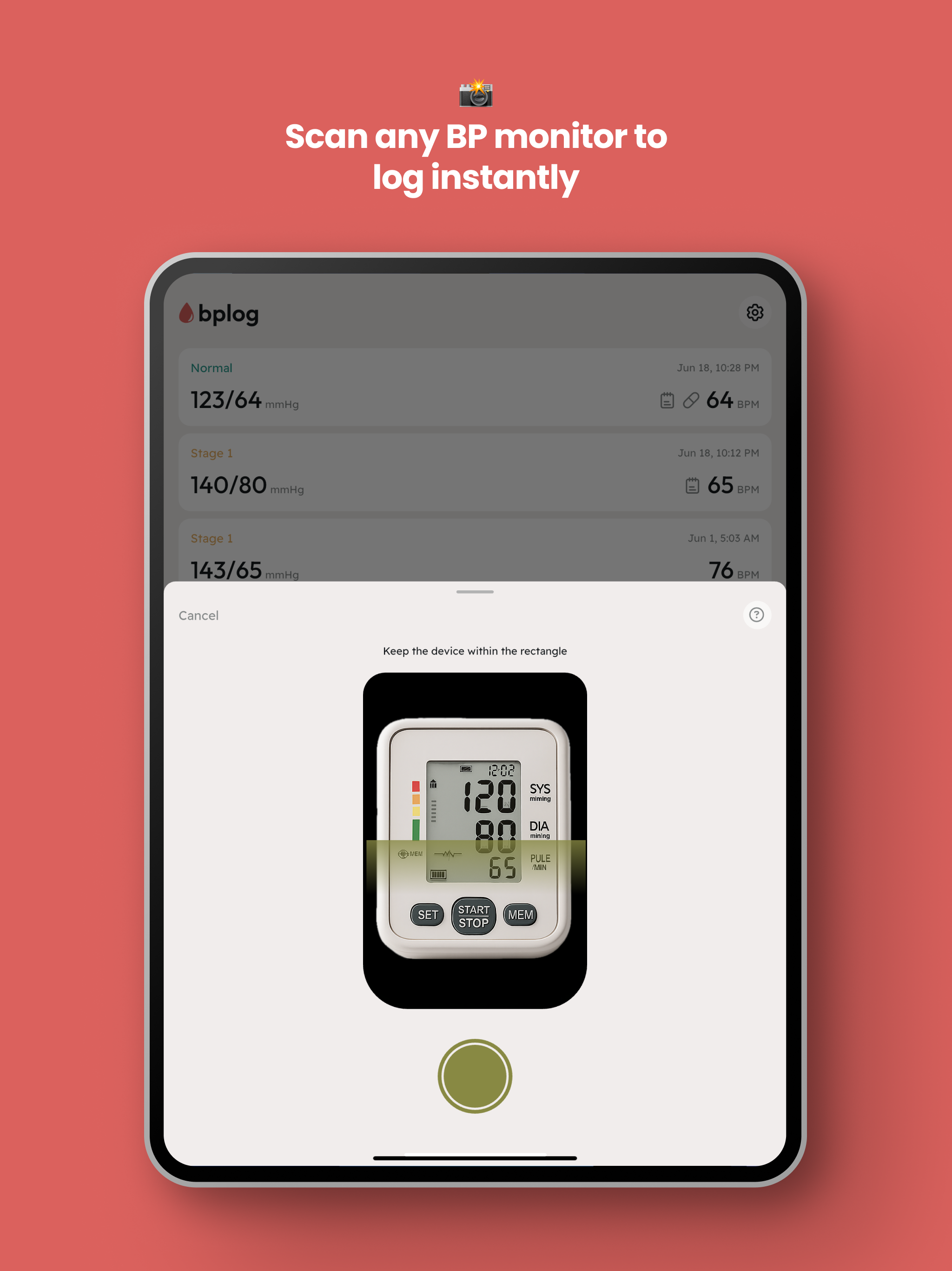 Blood Pressure Monitor : BPLog