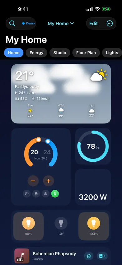 Flux HA Dashboard screenshot 1