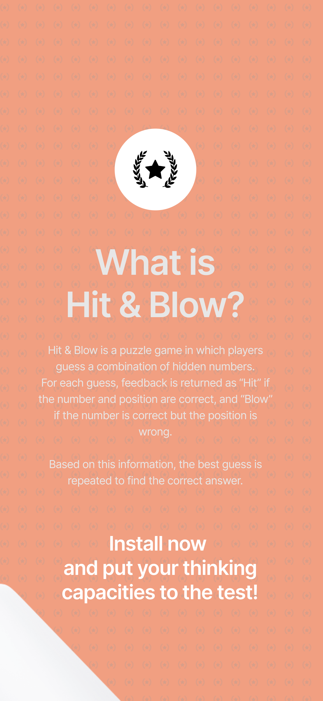 Hit&Blow Card Game