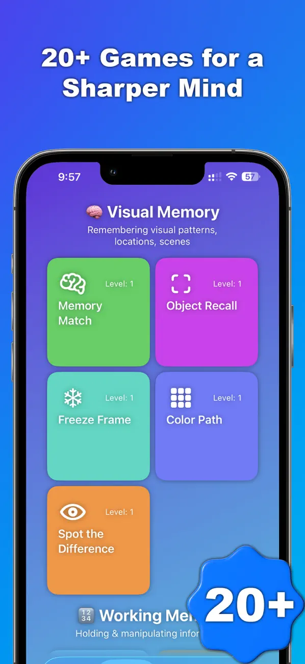 #2. Brain Training - Memory Games (iOS) Ved: Viacheslav Khakhulin