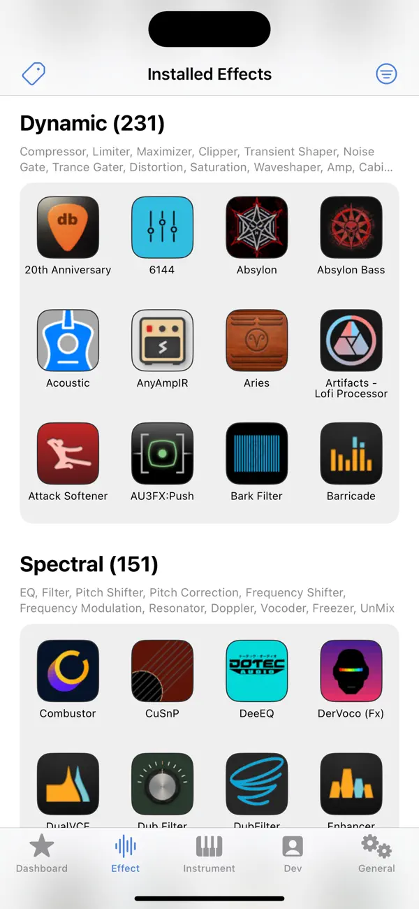 Screenshot #2 pour AUBE 2 Audio Unit Box Explorer