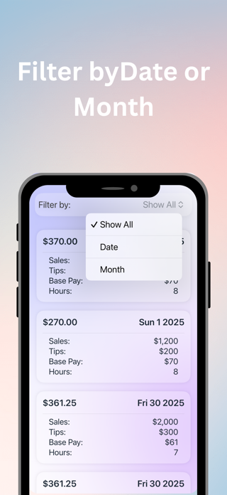 Tip Tally Tracker Screenshot 5 of 6