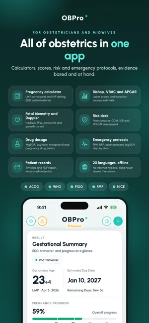OBPro Obstetric Assistant screenshot 1