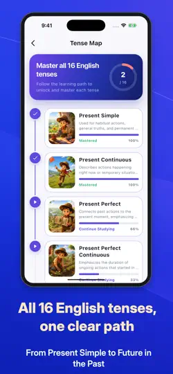 Tense Quest:İngilizce Zamanlar iPhone Ekran Görüntüsü 1
