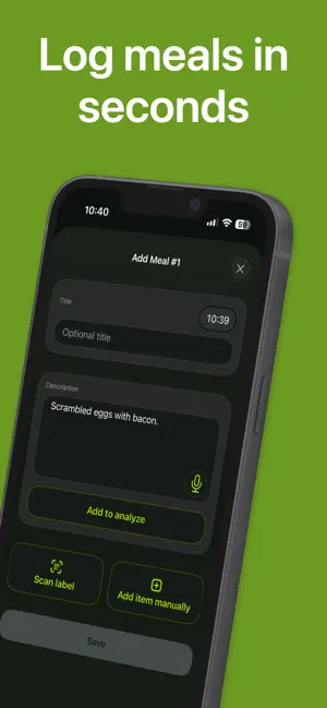 CalorieTracker - Meal Planner screenshot 1