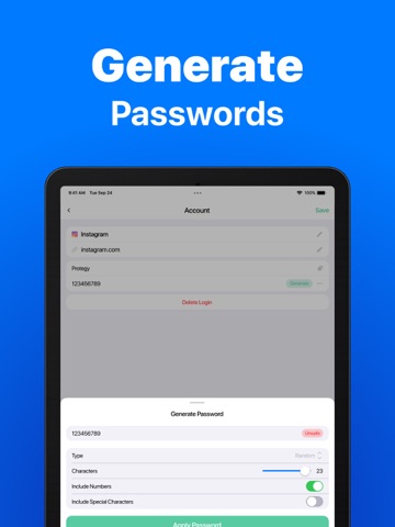 Authenticator App - OTP, 2FA iPad screenshot