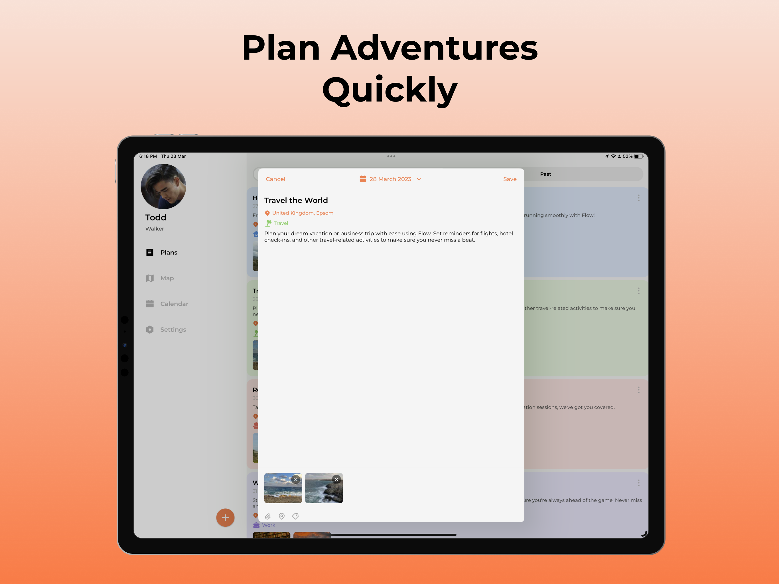 Flow: Travel Journal & Map