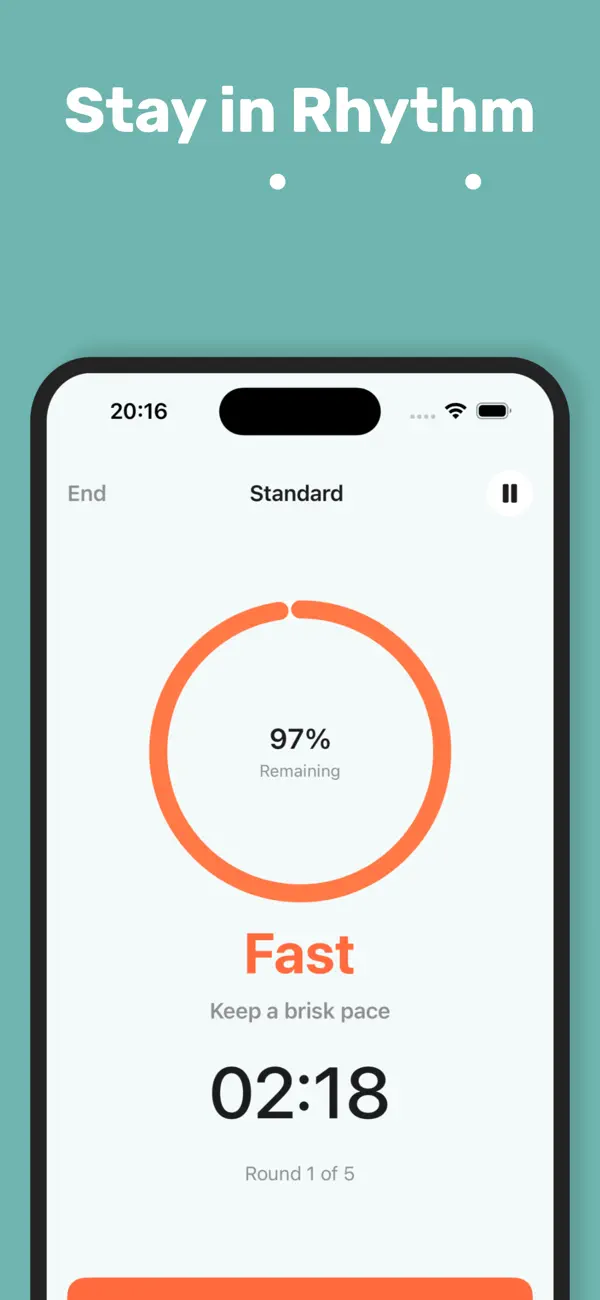 Screenshot #3 pour Mindful Walker - HIIT Timer