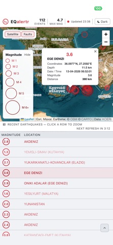 EQAlertr - Deprem Takibi screenshot