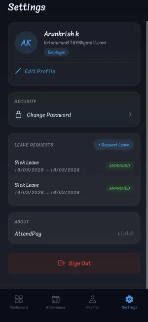 Vishful Attendance screenshot 3