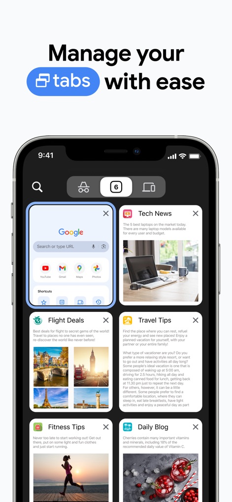 Google Chrome - Organized Tab Management