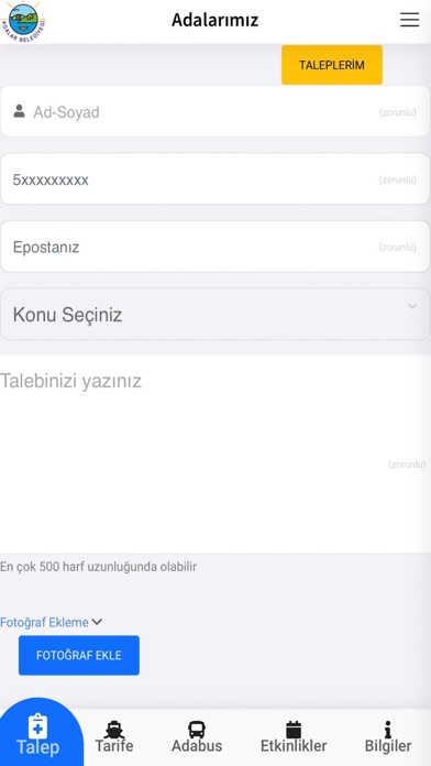 Adalar Belediyesi Screenshot