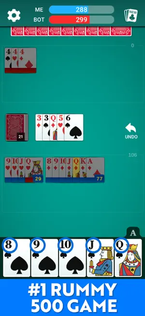 Rummy 500 - Card Game * screenshot 3