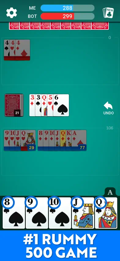 Rummy 500 - Card Game * screenshot 3