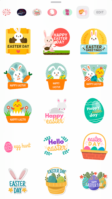 Screenshot 2 of Easter Holiday Wish Stickers App