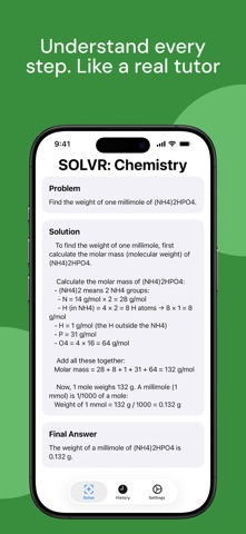 SOLVR: AI Chemistry Solver Screenshot 3 of 5