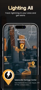 Lightning on Map : LR Tracker screenshot