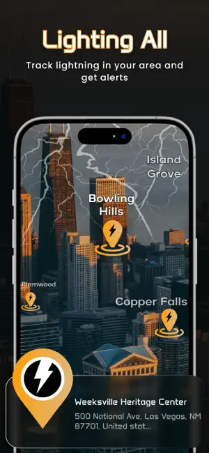 Lightning on Map : LR Tracker screenshot 1