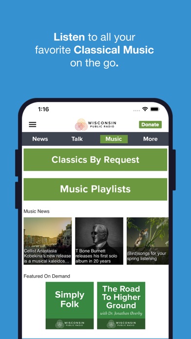 Wisconsin Public Radio App Screenshot