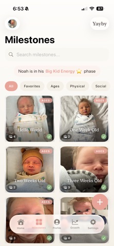 Yayby: Baby Milestones screenshot