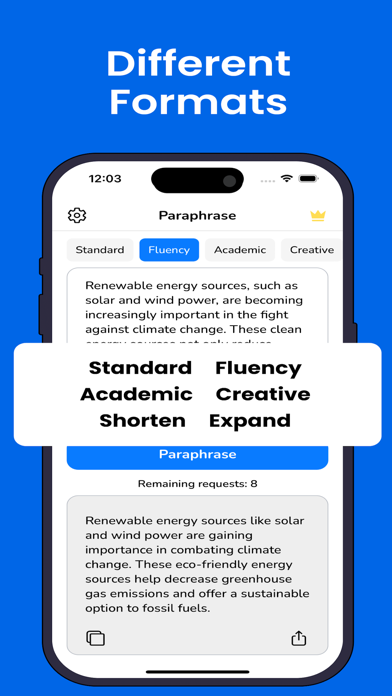 Paraphrase Tool: ReWordy Screenshot