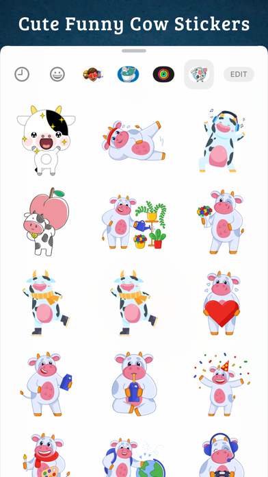 Screenshot #2 pour Cute Funny Cow Strickers