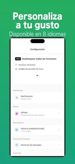Captura de pantalla de Call Scheduler en iPhone 3